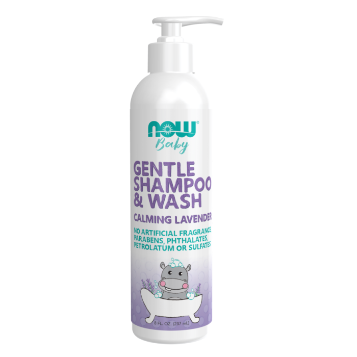 NOW Foods Gentle Baby Shampoo & Wash, Calming Lavender - Front view